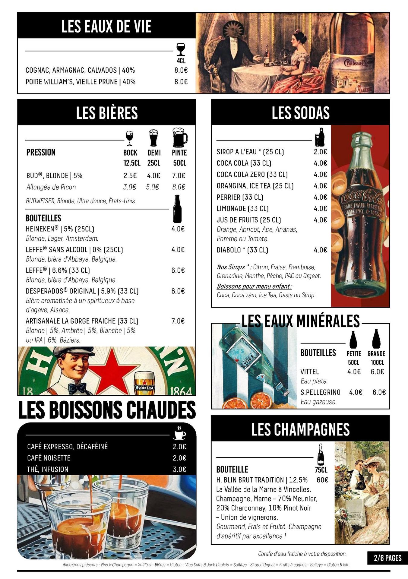 Carte du restaurant Le Saint-Jacques : Grillades, Entrées maison et Desserts artisanaux